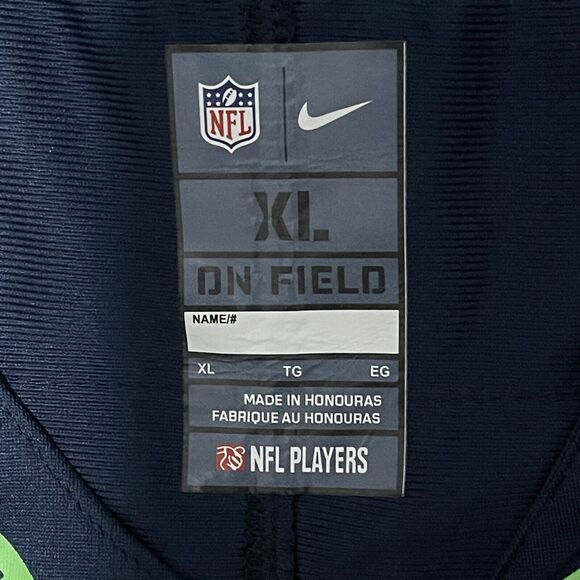Seattle Seahawks Jersey #3 Russell Wilson Men XL Blue Nike NFL On Field 2021 - Picture 2 of 12